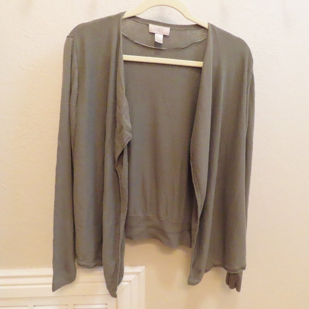 Loft Olive Green Cardigan - L